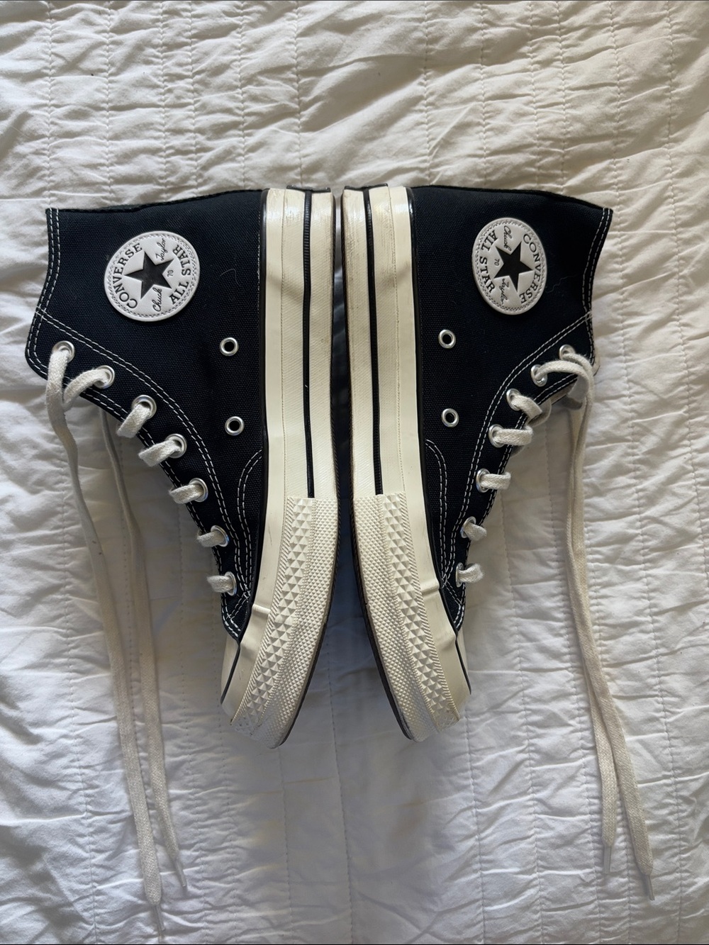 Converse Black High Top Sneakers with White Accents